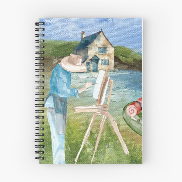 Item preview,  "Seaside Painting Scene with Lighthouse" designed and sold by Graphollio-shop.
