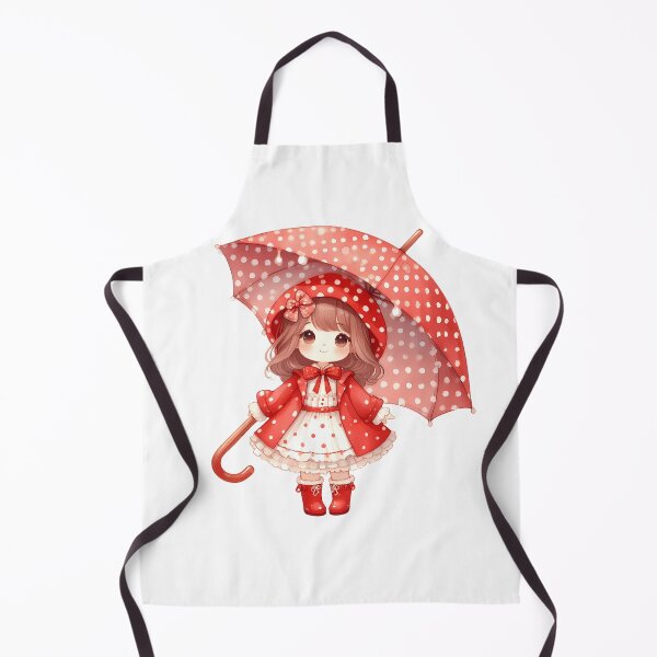 Item preview, A0590 Little Girl in Red Raincoat – Charming Collectible Figurine, Whimsical Rain-Themed Decor, Perfect Gift for Nature and Art Lovers designed and sold by angieart68.