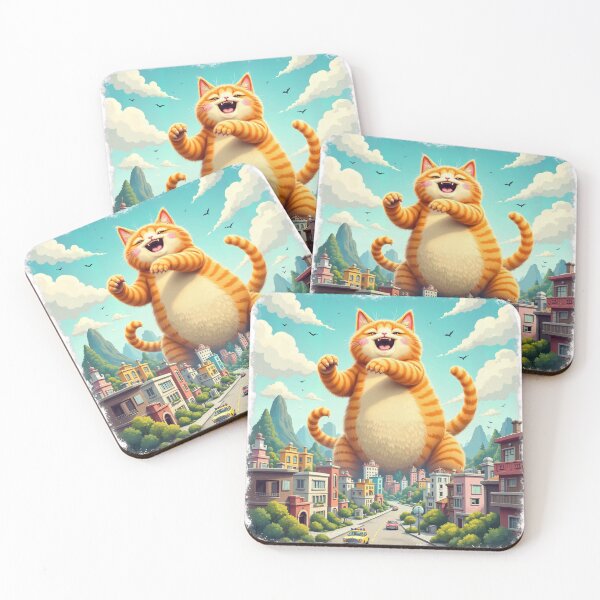 Item preview, Catzilla Strikes the City designed and sold by ArtVibesX.