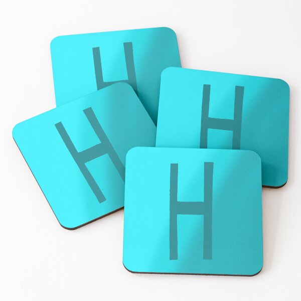 Item preview, Teal H with Gradient Background designed and sold by MusicQueen17.