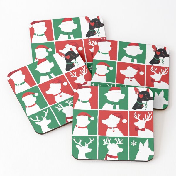 Item preview,  6 Dogs in Christmas Ornaments Forming a Festive Square designed and sold by gk-creations.