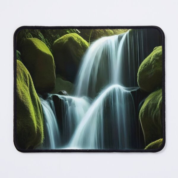 Item preview, waterfall in the green forest or green jungle 18 designed and sold by AA-designstore.