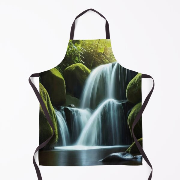 Item preview, waterfall in the green forest or green jungle 18 designed and sold by AA-designstore.