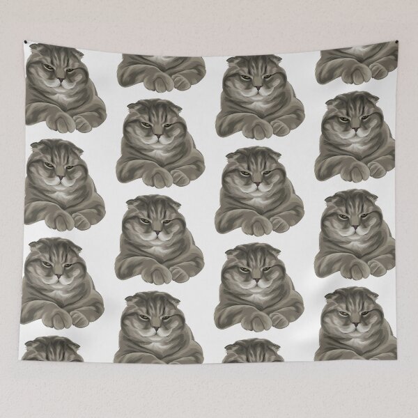 Item preview, Magical Scottish Fold Cat Portrait - Cute art for pet lovers designed and sold by Stickow.