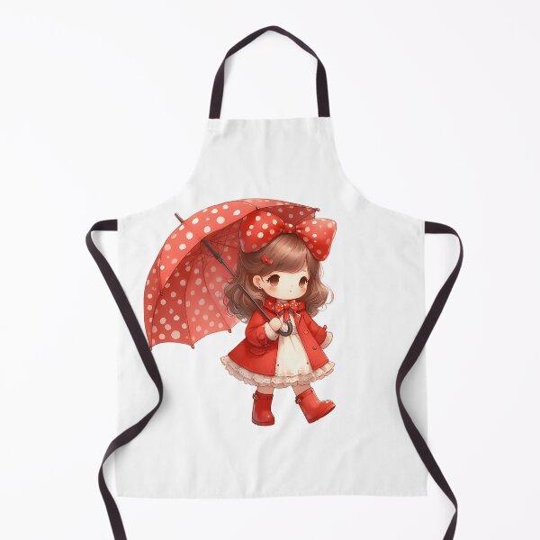 Item preview, A0590 Little Girl in Red Raincoat – Charming Collectible Figurine, Whimsical Rain-Themed Decor, Perfect Gift for Nature and Art Lovers designed and sold by angieart68.