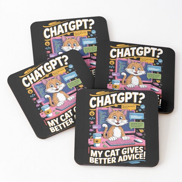 Item preview, ChatGPT, My Cat Gives Better Advice! designed and sold by Shabby Script Archive | Digital Designer .
