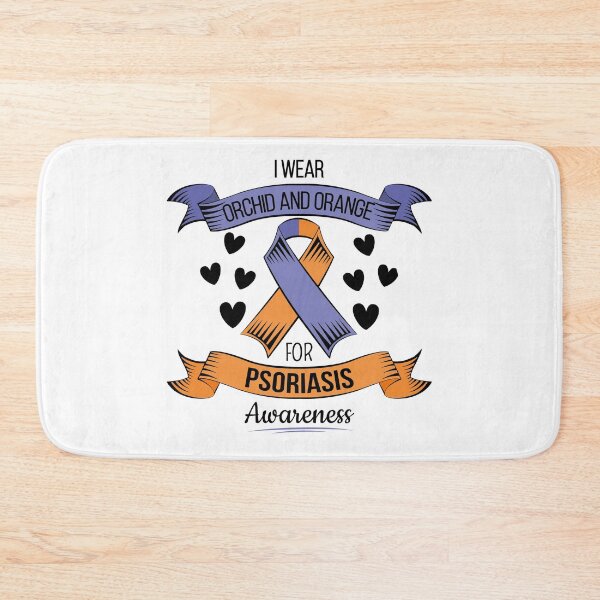 Item preview,  Psoriasis with Orchid and Orange ribbon for August designed and sold by AdiApparel.