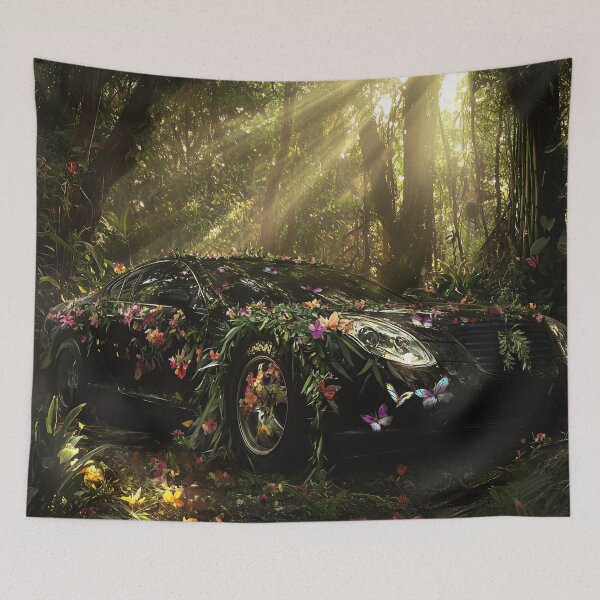 Item preview, Nature's Overtake: The Bloom of Forgotten Roads designed and sold by oanaunciuleanu.