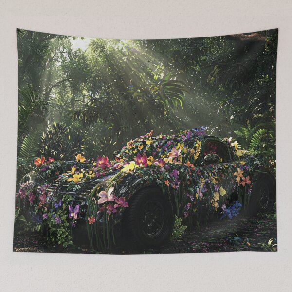 Item preview, Nature's Overtake: The Bloom of Forgotten Roads designed and sold by oanaunciuleanu.