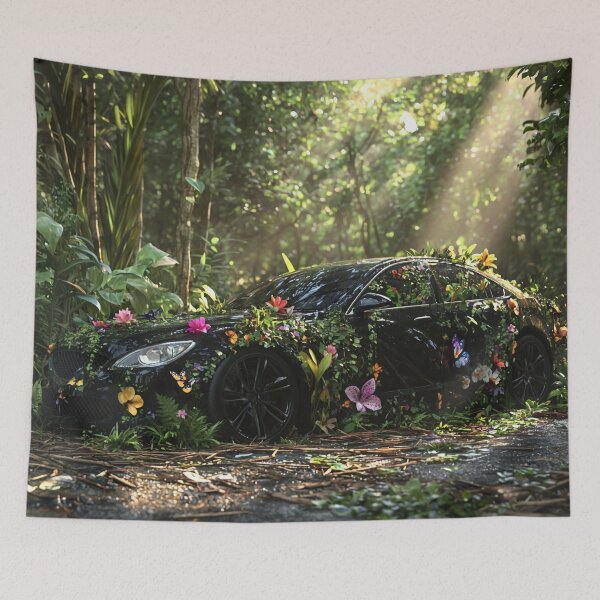 Item preview, Nature's Overtake: The Bloom of Forgotten Roads designed and sold by oanaunciuleanu.