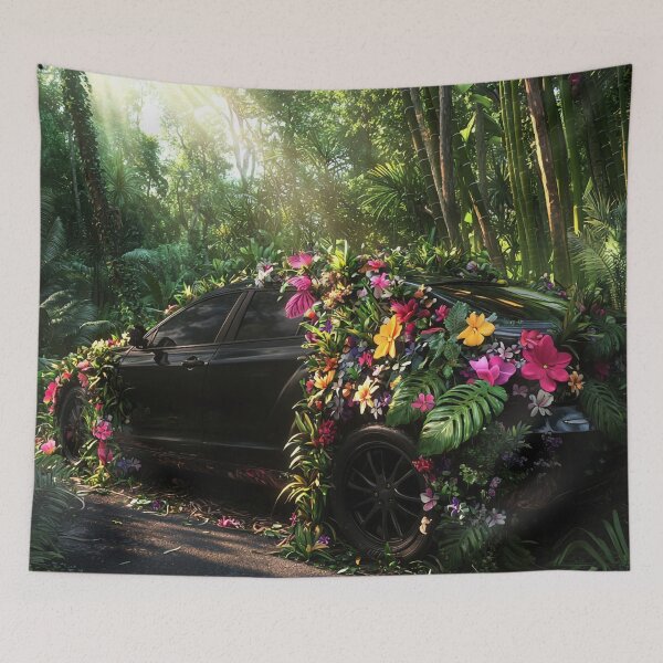 Item preview, Nature's Overtake: The Bloom of Forgotten Roads designed and sold by oanaunciuleanu.