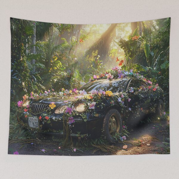 Item preview, Nature's Overtake: The Bloom of Forgotten Roads designed and sold by oanaunciuleanu.