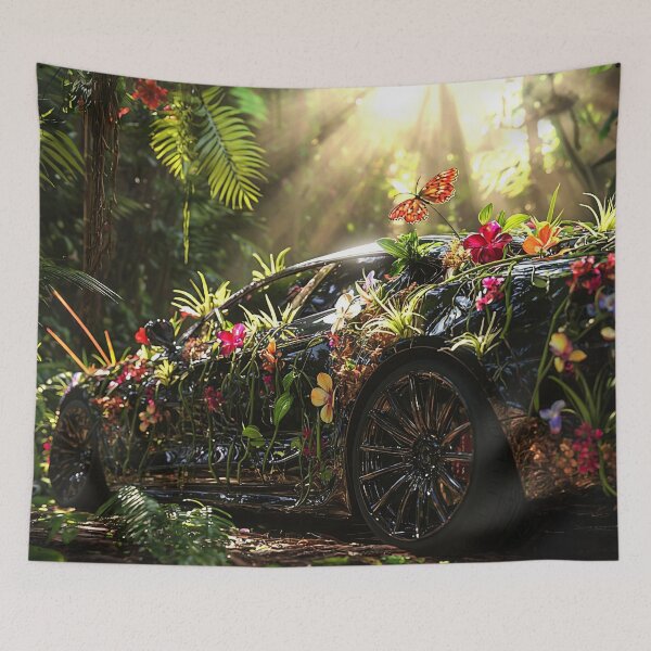 Item preview, Nature's Overtake: The Bloom of Forgotten Roads designed and sold by oanaunciuleanu.