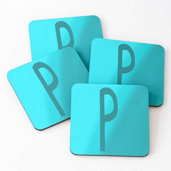 Item preview, Teal P with Gradient Background designed and sold by MusicQueen17.