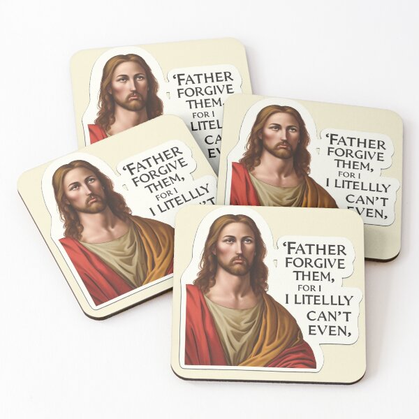 Item preview, Father Forgive Them Funny Sticker designed and sold by HarbeShop.