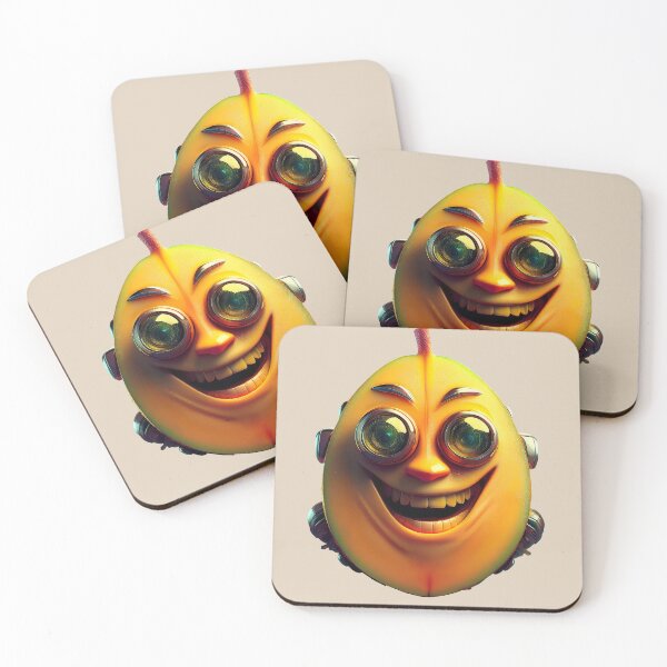 Item preview, Mango Smile Face | Fruits Patterns | Fruit Creatures Collection designed and sold by monkeybusiness.pt.