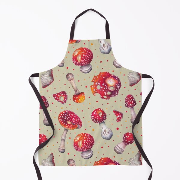 Item preview, Confeti de hongos sobre fondo beige designed and sold by Forest of Wonders.