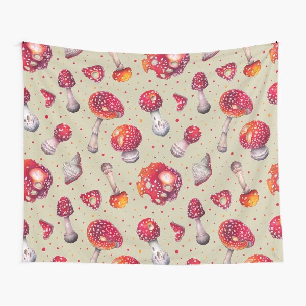 Item preview, Mushroom Confetti on Beige Background designed and sold by Forest of Wonders.