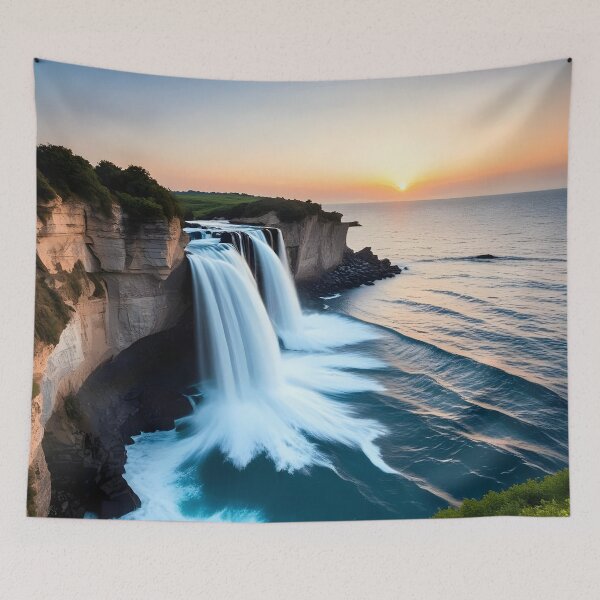 Artikelvorschau, Wasserfall und Meer 1 entworfen und verkauft von AA-designstore.