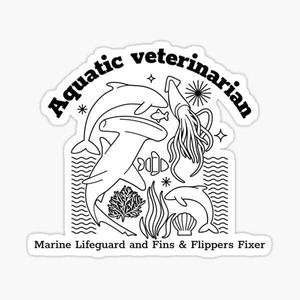 Item preview, Aquatic veterinarian, marine, lifeguard, fins, and flippers fixer designed and sold by GoldsoulG.
