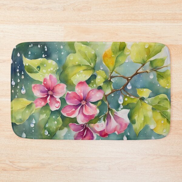 Item preview, Pink Tree Flowers in Rain designed and sold by CalmnessbyChoice.