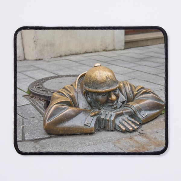 Item preview, Smiling Sewer Worker Statue, Bratislava, Slovakia designed and sold by Catherine Sherman.