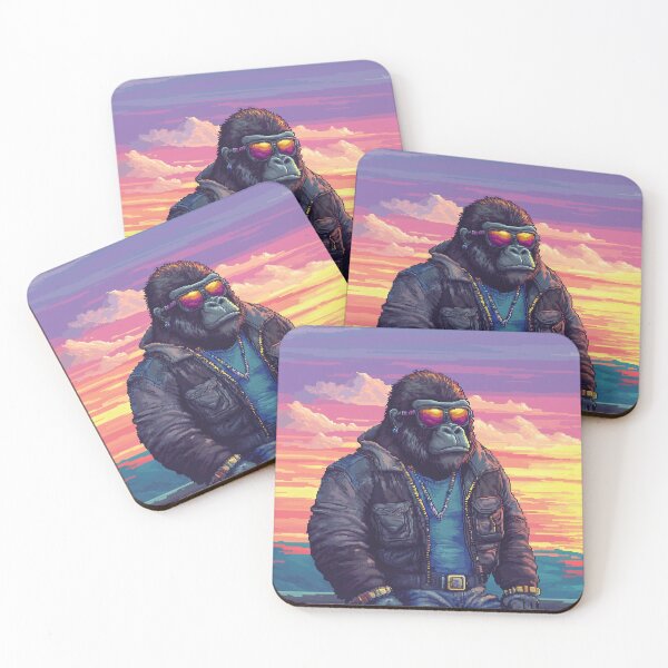 Item preview, Chill Ape Pixel Art designed and sold by Kaos-Bit.