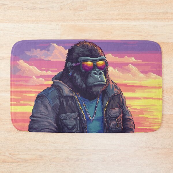Item preview, Chill Ape Pixel Art designed and sold by Kaos-Bit.