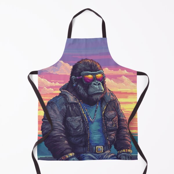 Item preview, Chill Ape Pixel Art designed and sold by Kaos-Bit.