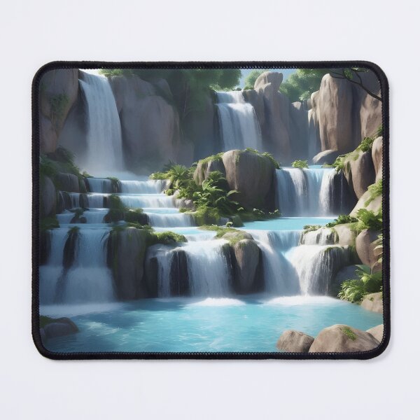 Item preview, waterfalls in the green forest or green jungle 19  designed and sold by AA-designstore.