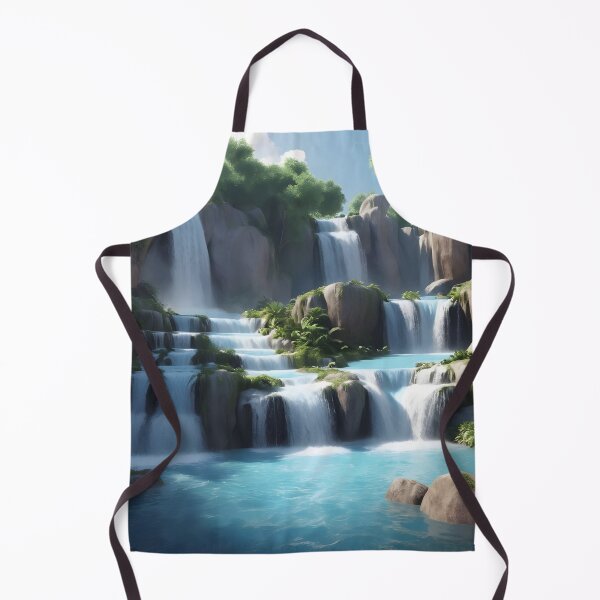 Item preview, waterfalls in the green forest or green jungle 19 designed and sold by AA-designstore.
