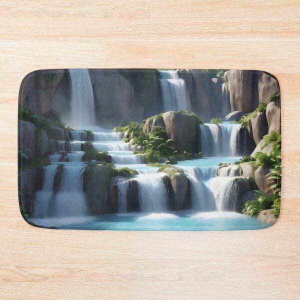 Item preview, waterfalls in the green forest or green jungle 19  designed and sold by AA-designstore.