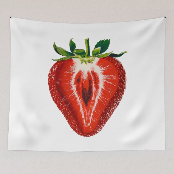 Item preview, Strawberry Love Heart-Shaped Art designed and sold by Amanda's Factory.