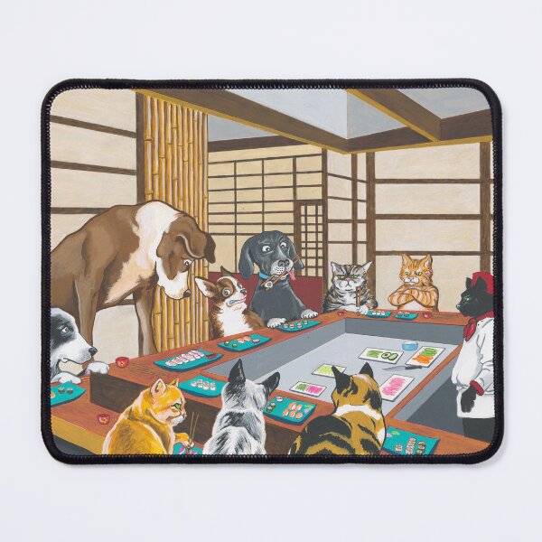 Item preview, Dogs try Sushi by Brendan Cody designed and sold by brendancodyart.