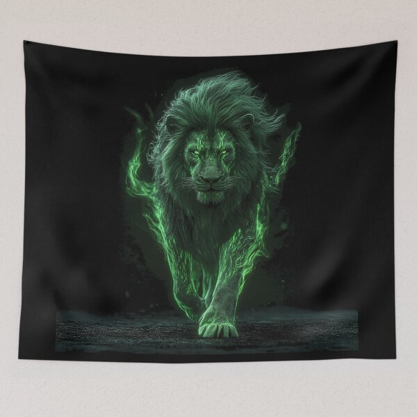 Item preview, Powerful Green Lion in Mystical Smoke designed and sold by Reichcorp.