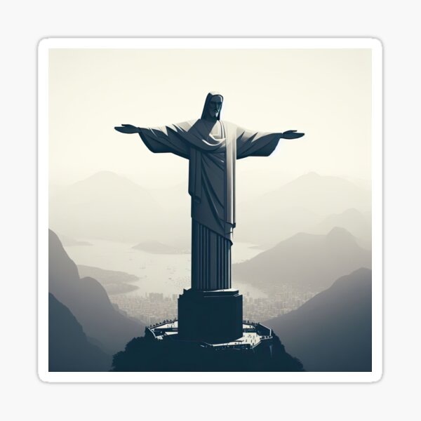 Item preview, Christ the Redeemer Statue Minimalism Art Style designed and sold by artofuniverse.