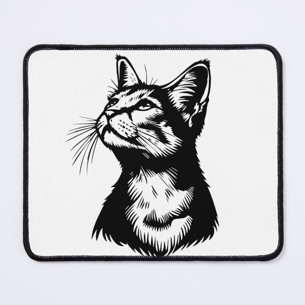 Item preview, Elegant Abyssinian Cat Line Art Illustration designed and sold by House Of Roza.