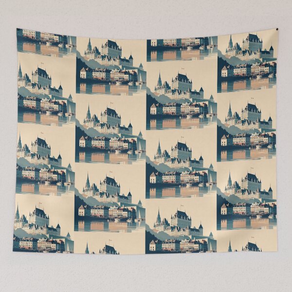 Item preview, Old Quebec City Minimalism Art Style designed and sold by artofuniverse.