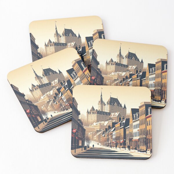 Item preview, Old Quebec City Minimalism Art Style designed and sold by artofuniverse.
