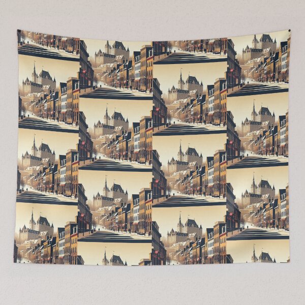 Item preview, Old Quebec City Minimalism Art Style designed and sold by artofuniverse.