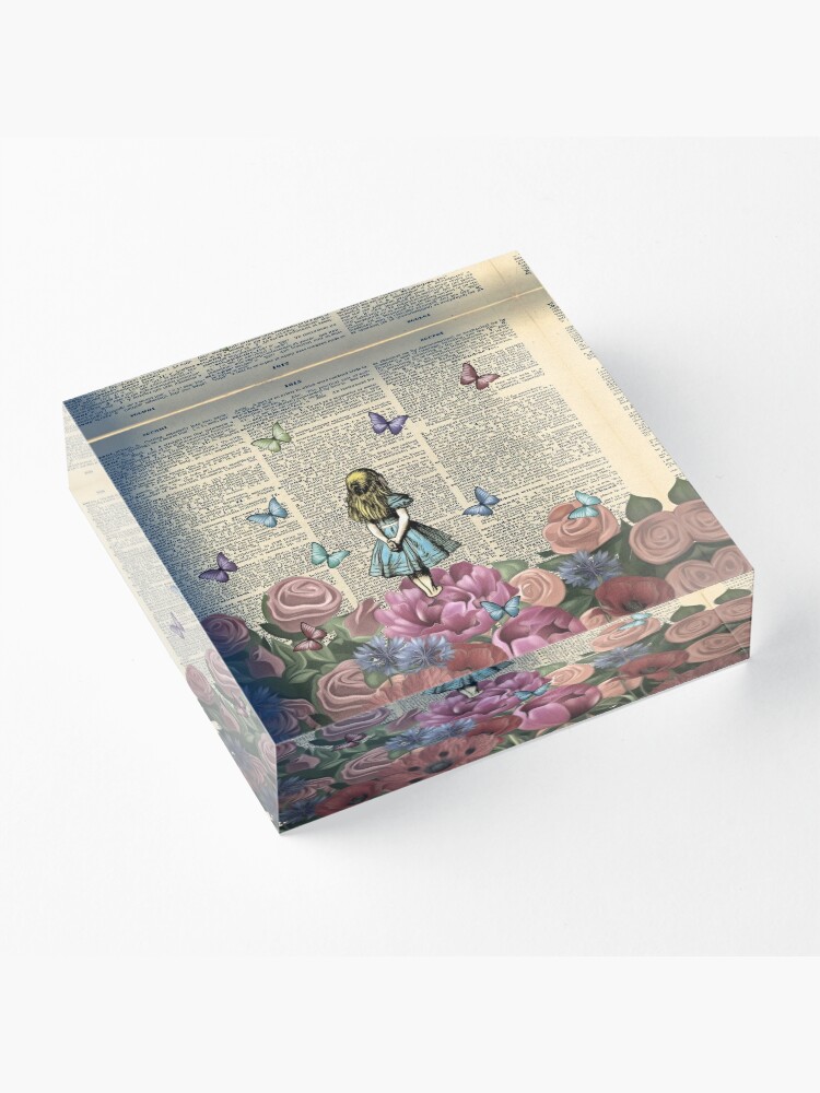 Alternate view of Alice In Wonderland - Wonderland Garden Acrylic Block