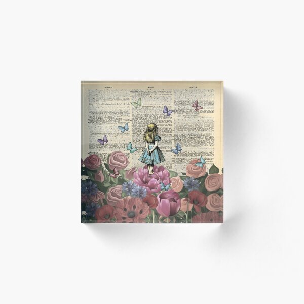 Alice In Wonderland - Wonderland Garden Acrylic Block