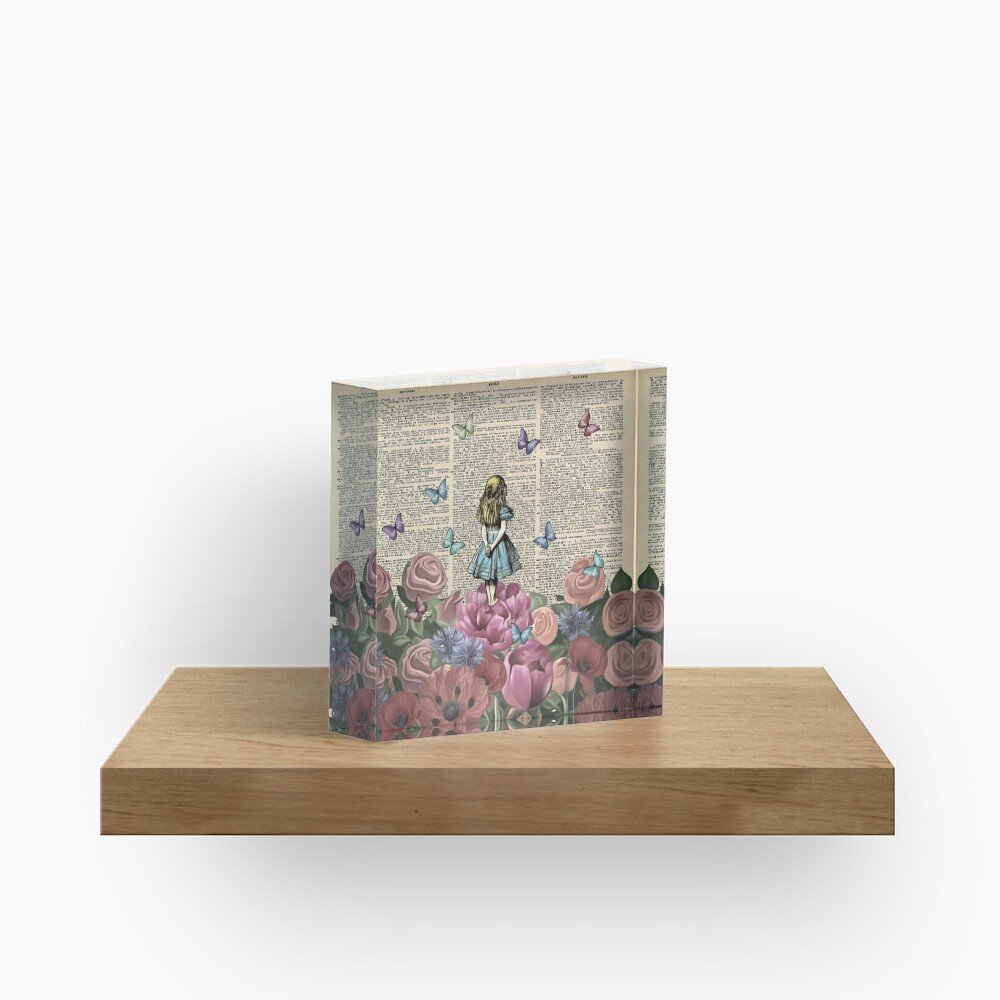 Alice In Wonderland - Wonderland Garden Acrylic Block