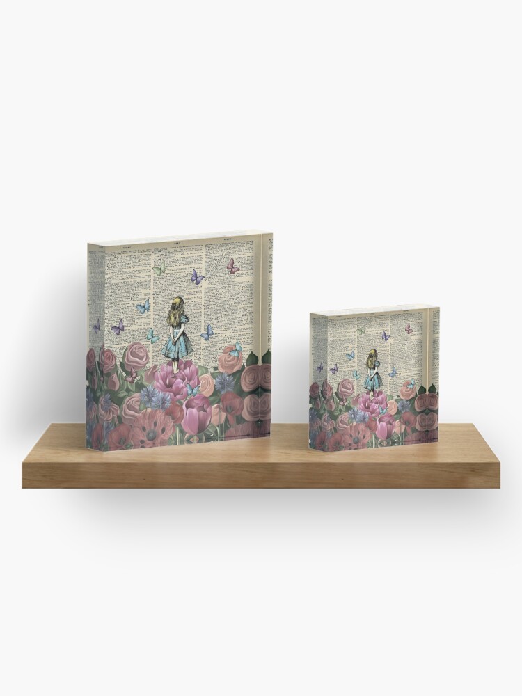 Alternate view of Alice In Wonderland - Wonderland Garden Acrylic Block