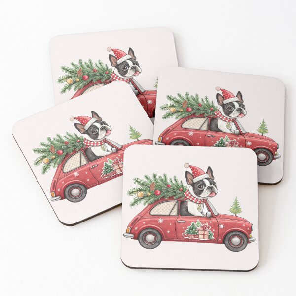 Item preview, Boston Terrier Dog Christmas designed and sold by iPrintPaws.