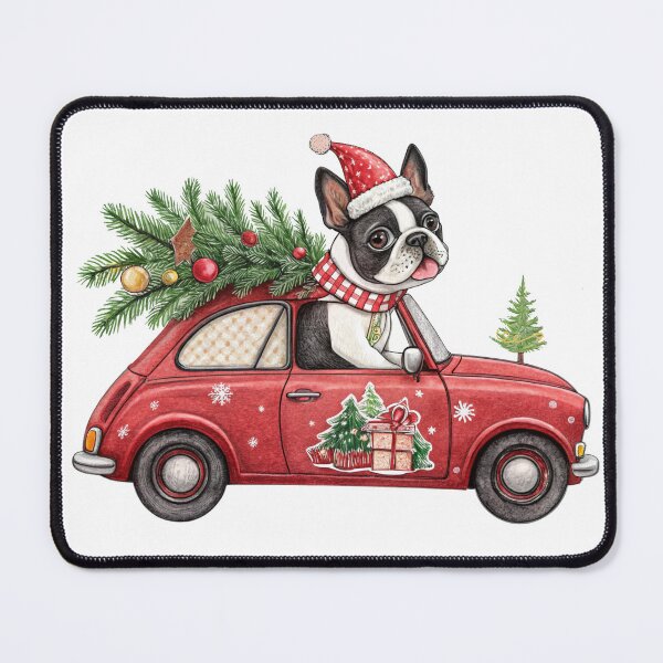 Item preview, Boston Terrier Dog Christmas designed and sold by iPrintPaws.