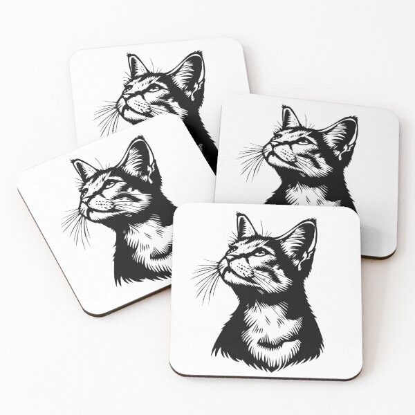 Item preview, Elegant Abyssinian Cat Line Art Illustration designed and sold by House Of Roza.