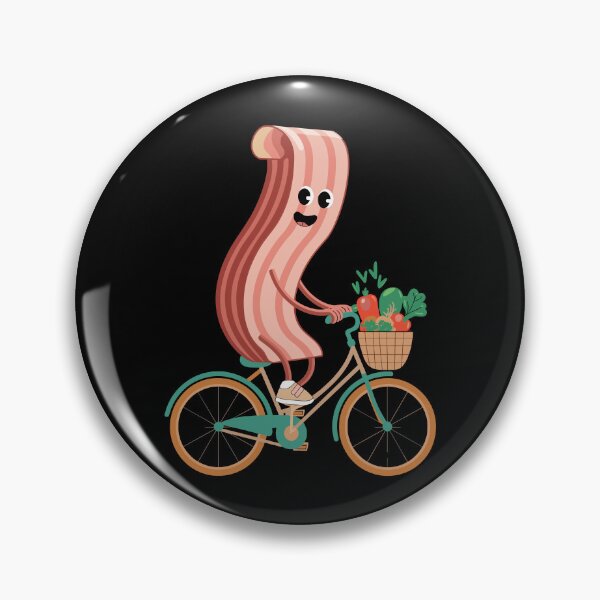 Item preview, Funny Bacon Riding a Bicycle designed and sold by InsanseCreation.