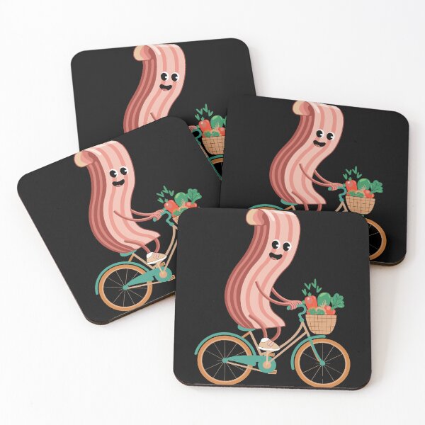 Item preview, Funny Bacon Riding a Bicycle designed and sold by InsanseCreation.