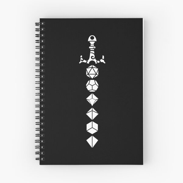 Item preview, White Polyhedral Dice Set Minimalist Dice Sword Tabletop RPG designed and sold by pixeptional.